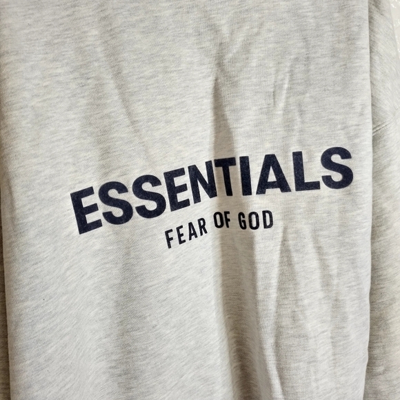 NWT Fear Of God Essentials Core Dark Oatmeal Hoodie Sz S - Picture 9 of 12